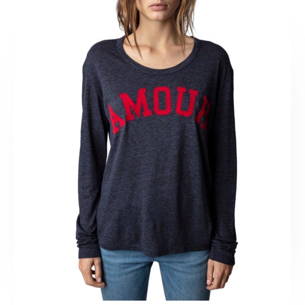 NWT Zadig & Voltaire Knit Top Long Sleeve Tee Sweatshirt